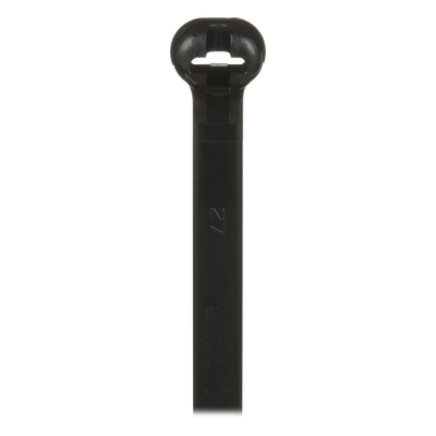 Cincho Dome-Top Nylon 6.6, 378mm largo x 7mm ancho, Color Negro. Paquete de 250 piezas