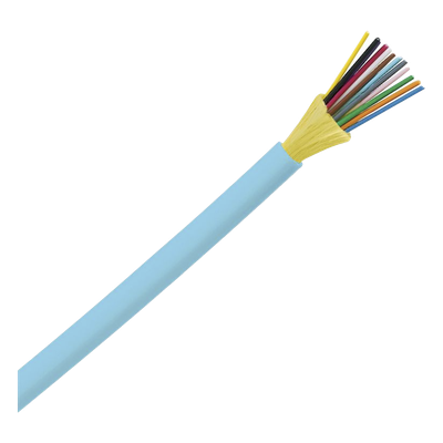 Cable de Fibra Óptica de 12 Hilos, Multimodo OM3 50/125 Optimizada, Interior, Tight Buffer 900 µm, No Conductiva (Dieléctrica), OFNR (Riser), Precio Por Metro