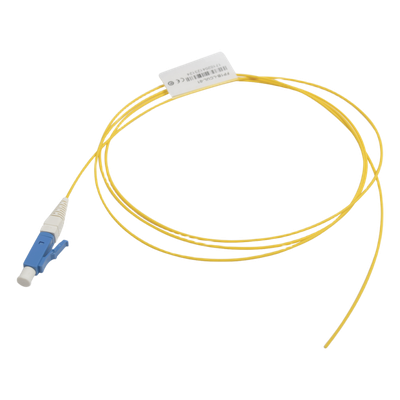Pigtail de Fibra Óptica LC/UPC Simplex, Monomodo OS1/OS2 XGLO, OFNR, Color Amarillo, 1 Metro (3.28 Pies)