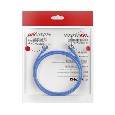 Cable de Parcheo (Patch Cord) / UTP / Cat. 6 (24 AWG) / 2 Metros (6.56 Pies) / Color Azul / Ideal para PoE+ / Interior