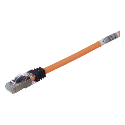Patch Cord Cat6A, Blindado S/FTP, CM/LS0H, 2.13 Metros (7 Pies), Color Naranja