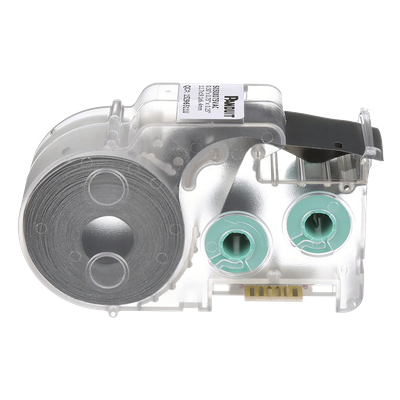 Casete de 350 Etiquetas Autolaminadas de 25.4 x 19.05 mm (1 x 0.75 pulgadas), para Cables de 2 a 4.1 mm (0.08 a 0.16 pulgadas) de Diámetro, Área de Impresión Color Blanco