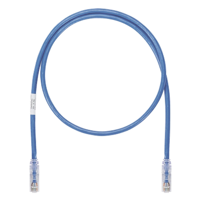 Cable de Parcheo UTP, Cat6A, 24 AWG, CM, Color Azul, 5.18 Metros (17 Pies)