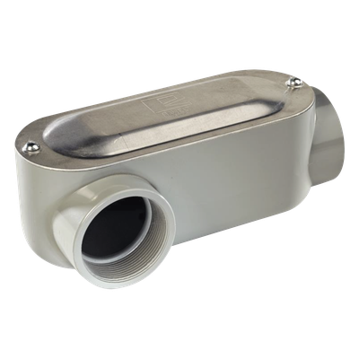 Caja oval roscada tipo OLR de 2" (50.8 mm) Incluye tapa y tornillos.