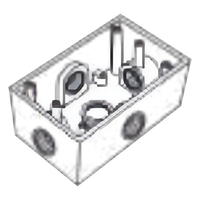 Caja Condulet FS de 3/4" (19.05 mm ) con cinco bocas a prueba de intemperie.