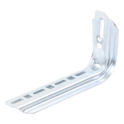 Ménsula omega tipo L inteligente, 210mm de ancho, con acabado Electro Zinc