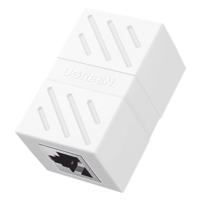 Acoplador (Extensor de Cable Ethernet RJ45 a RJ45) | 1000Mbps | Compatibilidad con Cat7 Cat6A Cat6 Cat5e | Compatible con POE | Ignífugo | ABS | Color Blanco