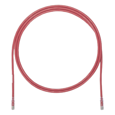 Cable de Parcheo UTP, Cat6A, 24 AWG, CM, Color Rojo, 5.18 Metros (17 Pies)
