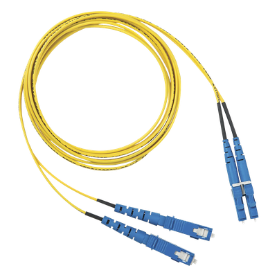 Jumper de Fibra Optica Monomodo 9/125 OS2, LC-SC Duplex, OFNR (Riser), Color Amarillo, 3 Metros (9.84 Pies)