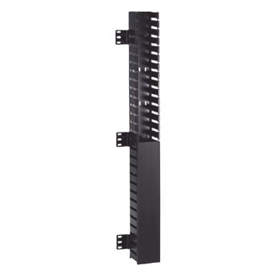 Organizador Vertical IN-Cabinet, Sencillo (Solo Frontal), Para Uso Con Gabinetes Panduit, Montaje Frontal en Riel de Rack, 40 UR, 2.25 in de Ancho, Color Negro