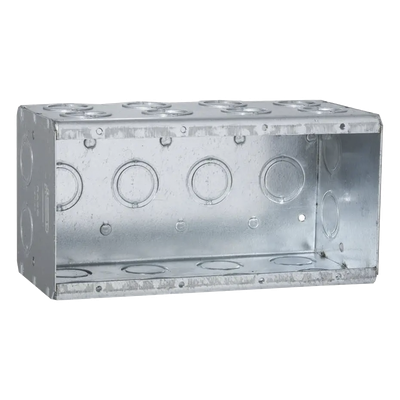 Caja Multigang de 4 Gangs/ Profundidad de 3-1/2 Pulgadas (8.89 cm)/ 24 Entradas de 1/2 - 3/4 Pulgadas (1.27 - 1.91 cm)