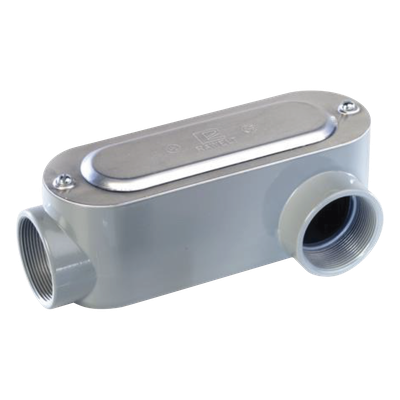 Caja Oval Roscada tipo LL de 1 1/2" (38.1 mm) / Incluye tapa y tornillos.