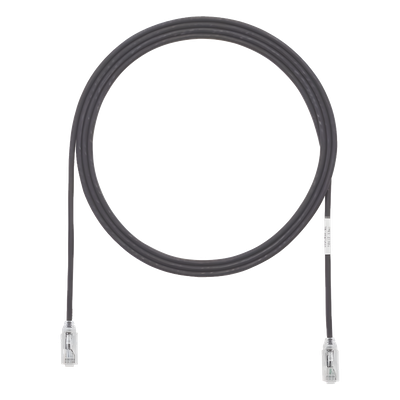 Cable de Parcheo TX6, UTP Cat6, Diámetro Reducido (28AWG), Color Negro, 0.91 Metros (3 Pies)