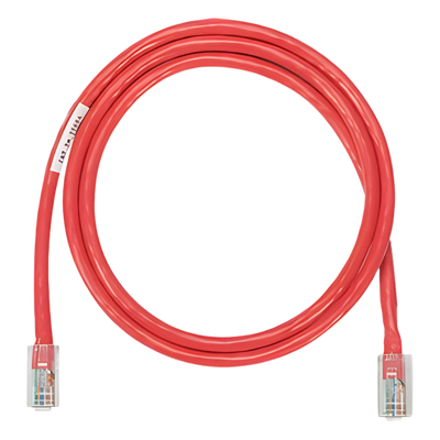 Cable de Parcheo UTP Categoría 5e, con Plug Modular en Cada Extremo - 4.3 Metros (14.11 Pies) - Rojo