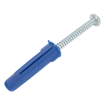 Paquete de 6 taquetes azul 2" y 6 tornillos 12mm x 2" (1105-05002)