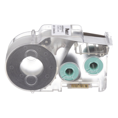 Casete de Etiquetas de Poliolefina de Cinta Continua, Tubo Termocontráctil, 11.2 mm de Ancho, 2.4 Metros (7.87 Pies) de Largo, Para Cables de 2 a 6.4 mm (16-10 AWG) de Diámetro, Color Blanco