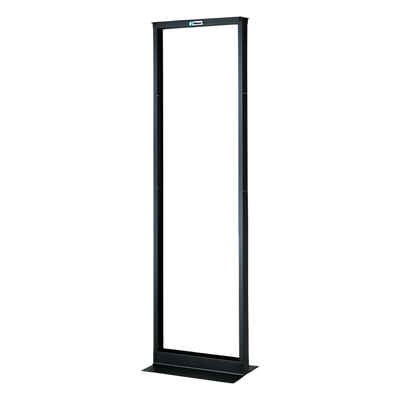 Rack de Dos Postes Estándar de 19 in, Rieles Numerados y Roscados #12-24, Fabricado en Aluminio, 42 Unidades de Rack, Color Negro