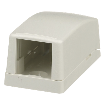 Caja de Montaje en Superficie, Para 1 Módulo Mini-Com, Color Blanco Mate
