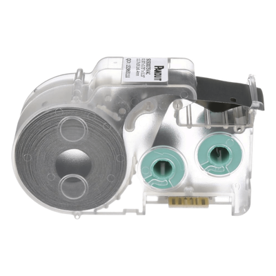 Casete de 350 Etiquetas Autolaminadas de 19 x 19 mm (0.75 x 0.75 pulgadas), para Cables de 2 a 4.1 mm (0.08 a 0.16 pulgadas) de Diámetro, Área de Impresión Color Blanco