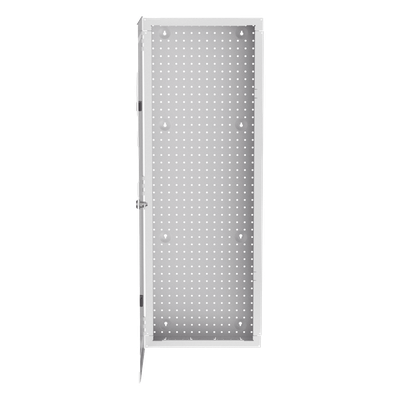 Gabinete Multipropósito de Montaje en Pared, de 42 in de Altura, Con Puerta Reversible, Fabricado en Acero, Color Blanco 