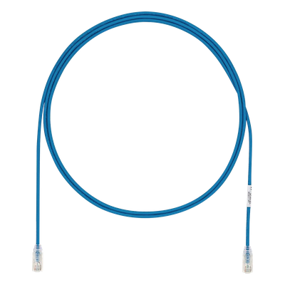 Cable de Parcheo UTP Cat6A, CM/LSZH, Diámetro Reducido (28AWG), Color Azul, 4.57 Metros (15 Pies)