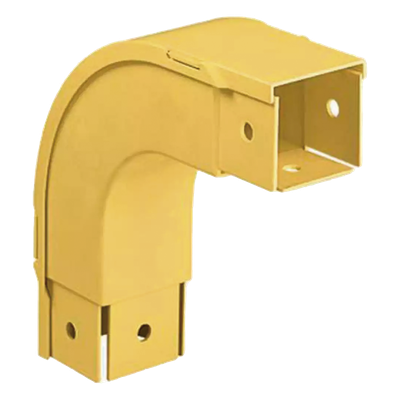 Bajada Vertical Exterior de 90º, Para uso con Canaletas 2x2 FiberRunner™, Color Amarillo