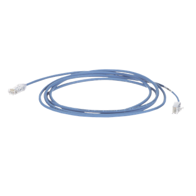 Cable de Parcheo TX6, UTP Cat6, Diámetro Reducido (28AWG), Color Azul, 39.62 Metros (130 Pies)
