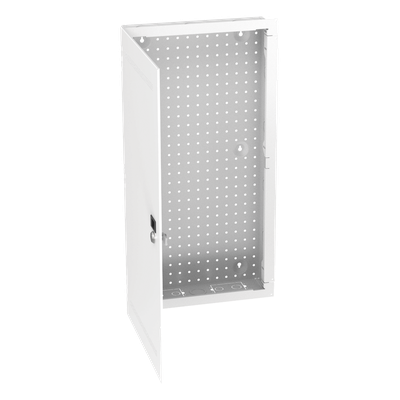 Gabinete Multipropósito de Montaje en Pared, de 28 in de Altura, Con Puerta Reversible, Fabricado en Acero, Color Blanco 