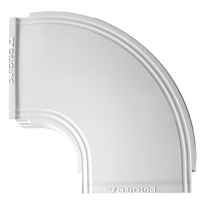 Curva horizontal color blanco para canaleta THR40