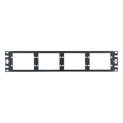 Patch Panel de Fibra Óptica, Para 8 Placas Acopladoras FAP o FMP, Color Negro, 2UR