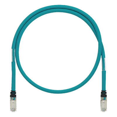 Patch Cord Cat5e de Grado Industrial 600V, Blindado SF/UTP, Calibre 24 AWG, Color Aqua, 20 Metros (65.62 Pies)