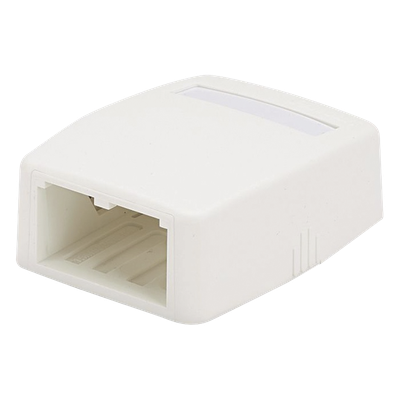 Caja de Montaje en Superficie, Para 2 Módulos Mini-Com, Color Blanco Mate