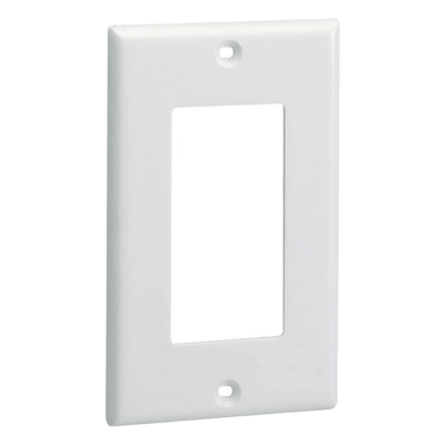 Placa de Pared Frontal Estándar GFCI, Material ABS, Color Blanco