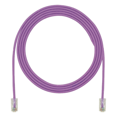 Cable de Parcheo UTP Cat6A, CM/LSZH, Diámetro Reducido (28AWG), Color Violeta, 0.91 Metros (3 Pies)