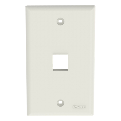 Placa de Pared Vertical, Salida Para 1 Puerto Keystone, Color Blanco Mate