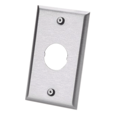 Placa de Pared IndustrialNet?, Para 1 Conector Industrial, de Acero Inoxidable