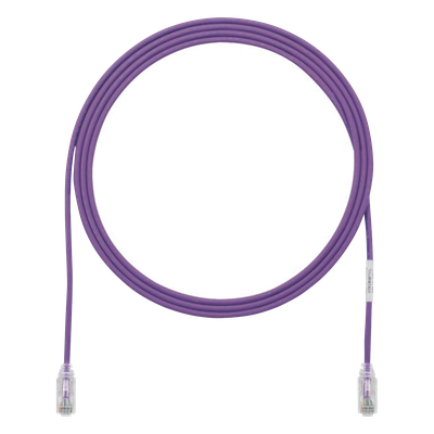 Cable de Parcheo TX6, UTP Cat6, Diámetro Reducido (28AWG), Color Violeta, 3.05 Metros (10 Pies)