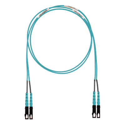 Jumper de Fibra Optica Multimodo 50/125 OM3, SC-SC Duplex, LSZH (Cero Halógenos), Color Aqua, 2 Metros (6.56 Pies)