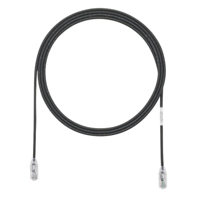 Cable de Parcheo TX6, UTP Cat6, Diámetro Reducido (28AWG), Color Negro, 1.22 Metros (4 Pies)