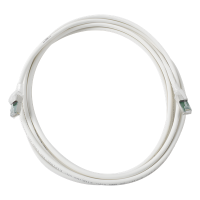 Patch Cord Z-MAX Cat6A S/FTP, CM/LS0H, 15.24 Metros (50 Pies), Color Blanco