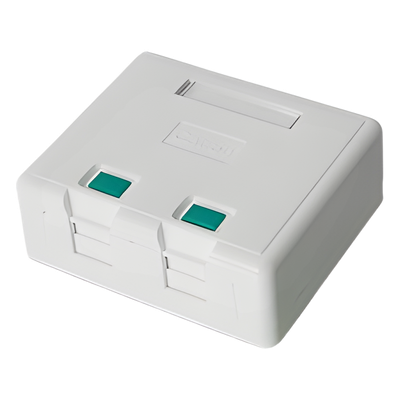 Caja de Pared con 2 Puertos Keystone, No Incluye Jacks