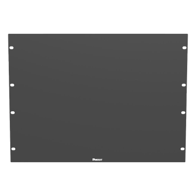 Tapa Ciega Para Rack Estándar de 19in, Plano, de Acero, 8UR, Color Negro