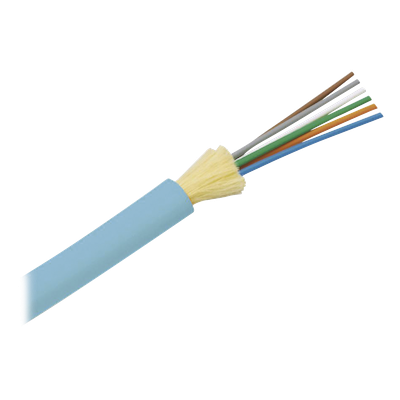 Cable de Fibra Óptica de 12 Hilos, Multimodo OM4 50/125 Optimizada, Interior, Tight Buffer 900um, No Conductiva (Dieléctrica), OFNR (Riser), Precio Por Metro