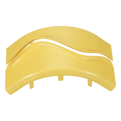 Tapa de Bajada Vertical Exterior de 90º, Para uso con Canaletas 4X4 FiberRunner™, Color Amarillo