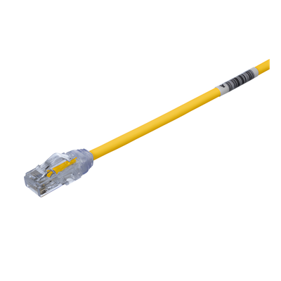 Cable de Parcheo UTP Cat6A, CM/LSZH, Diámetro Reducido (28AWG), Color Amarillo, 1.22 Metros (4 Pies)