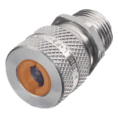 Conector de cable, de aluminio macho recto, .13 - .19" (3.2 - 4.7 mm), 3/4".