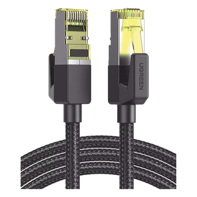 Cable Ethernet Cat7 CLASS F/FTP Redondo con Malla de Nylon 1 Metro (3.28 Pies)