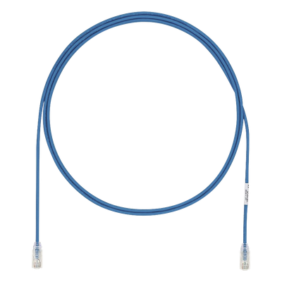 Cable de Parcheo UTP Cat6A, CM/LSZH, Diámetro Reducido (28AWG), Color Azul, 7.92 Metros (26 Pies)