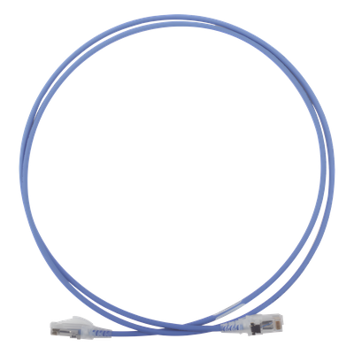Patch Cord MC6 Modular Cat6 UTP, CM/LS0H, 1.52 Metros (5 Pies), Color Azul, Diámetro Reducido (28AWG)