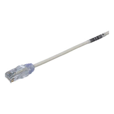 Cable de Parcheo TX6, UTP Cat6, Diámetro Reducido (28AWG), Color Blanco, 0.5 Metros (1.64 Pies)